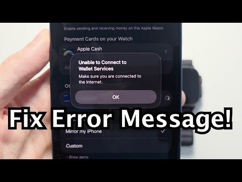 iPhone FIX "Unable to Connect to Wallet Services" Error