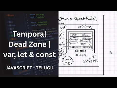 Temporal Dead Zone | var, let and const - Telugu