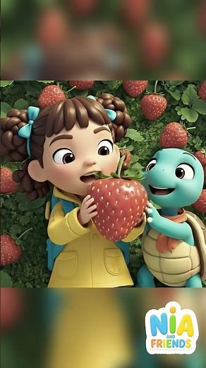 Red Color Song for Kids | Strawberry Song (Learn Red) | NIA and Friends