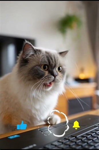 Cat Reacts So Hard to Computer Video 😱