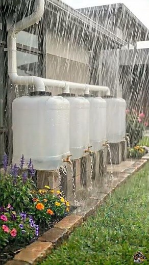 Easy DIY Rainwater Harvesting System for Your Garden 💧🌿#diy
