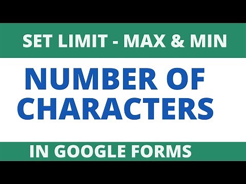 Set limit in google form | Set minimum and maximum input in google forms
