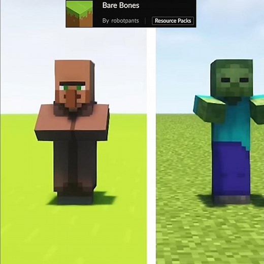 bare bone vs minecraft #minecraft #shorta