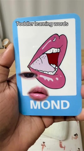 Toddler Learning Words with Fun Flashcards