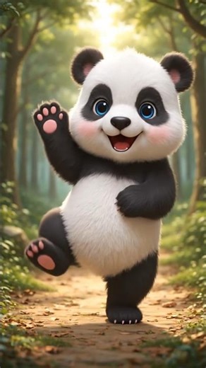 Cutest Baby Panda Dance Ever! 🐼💃 for kids😍 #BabyPanda #PandaDance #CuteAnimals #FunnyPandas #Shorts