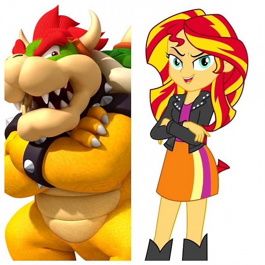 My Favorite Two Villains of Bowser/MegaDragonBowser and (Evil) Sunset Shimmer/Demon Shimmer