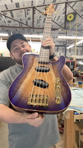 James Gregg on Instagram: "The Spalted Maple Purple Burst T Bass is DONE and headed to the Dallas Guitar Festival! Just look at that finish — pure eye candy. And trust us, it sounds even better than it looks. Can’t wait to show this beast off! #bassguitar #custombuild #spaltedmaple #purpleburst #boutiquebass #dallasguitarfestival #luthierlife #guitar #guitarreels #gearheads #guitarshowcase #instabass #handcraftedtone #bassnation #bassguitars #telecaster"