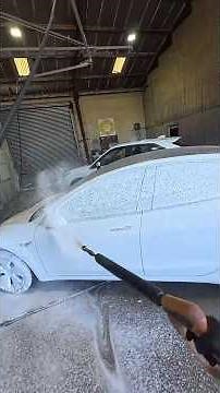 Full Wash Bay POV / 2023 Tesla Model 3⚡#teslamodel3pov #teslawashpov #tesladetailing
