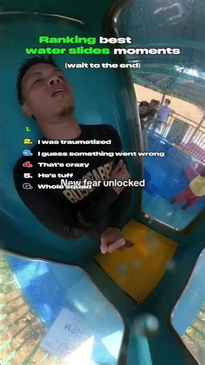 Ranking Water Slide Moments Gone Wrong 😂 #waterpark #fails