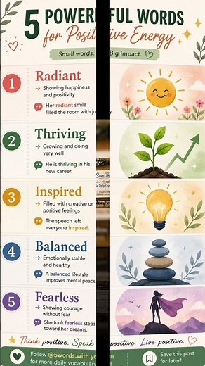 🔥5 Powerful Words for Positive Energy ✨