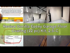 Review Gorilla Epoxy Garage Floor Coating (12 pc) Kit, 2.5-Car, Concrete Flooring, 100% Solids, Supe