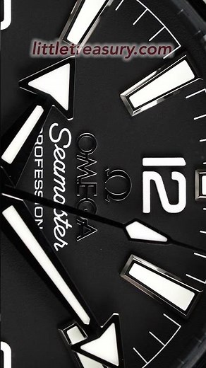 Up Close Dial Details of the Blue and Black 2025 Omega Seamaster Planet Ocean on Rubber