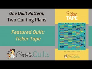 Machine Quilting Ticker Tape 2 Ways: Walking Foot + Free Motion
