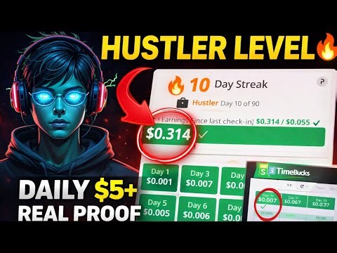 TimeBucks Streak Hustler Level Achieved 💰 Full Method + Earning Proof 2026