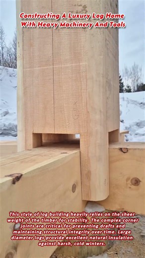 Constructing A Luxury Log Home With Heavy Machinery And Tools