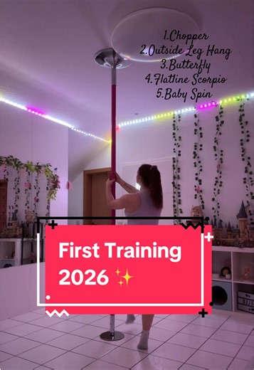 First Training 2026 ✨ #poledance #training #polemoves #invert #pole