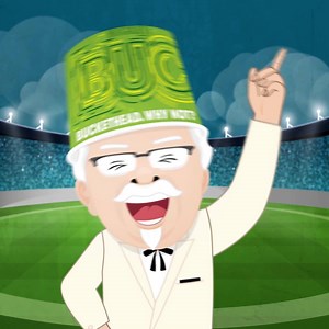 K 👏 F 👏 C 👏 for 👏 free 👏. Just head to the KFC BBL and hope the Bucket Ball Free Hit is caught in the crowd - if someone takes a screamer, Go Buckets on us! | KFC