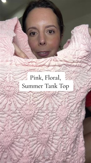 Cute Pink Floral Summer Tank Top for Girls
