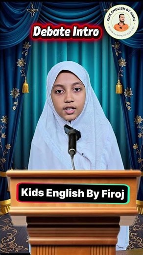 How to Introduce Yourself in a School Debate (For Kids) 🎤👧 | Kids English By Firoj