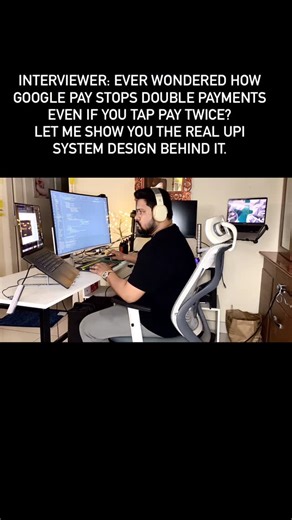 Abhisek singh on Instagram: "💸📱 How Google Pay Prevents Double Payment — UPI System Design Here’s the exact real-life scenario: You go to a tea shop → you scan the QR → and pay. Let’s break it line by line 👇 ⸻ 1️⃣ You Scan the QR Code Google Pay reads: • Merchant UPI ID • Merchant Bank • Merchant Name • Amount (optional) App prepares a payment intent. ⸻ 2️⃣ Google Pay Creates a UNIQUE Transaction ID (TXN-ID) Before you tap Pay, GPay generates a unique UPI transaction ID: 🎯 txn_id = UUID + ti