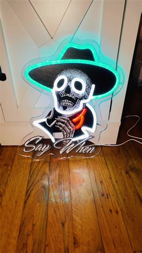 Doc Holiday LED Neon Sign!!! @art neon sign #docholiday #tombstone #ledlights #garage #mancave