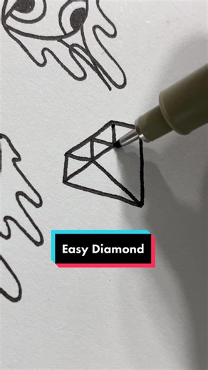 Easy Diamond Drawing Tutorial | Learn How to Draw Doodles #28