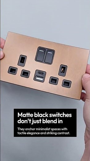 Matte Black Switches in Modern Interiors