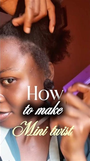 Quickest way to make mini twist #4chair #minitwists#naturalhair#tutorial #ytshortsvideo