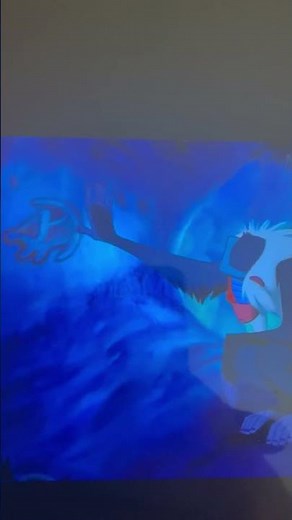 Lion King 1994-Rafiki scrubs over the Simba painting