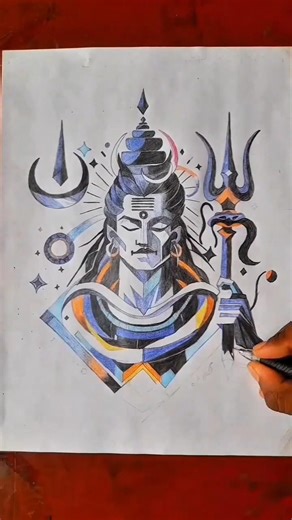 artist X pencil // mahadev drawing// #shorts #viral