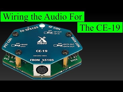 Wiring the Audio Lead For The CE 19 For The Xiegu X5105/G90