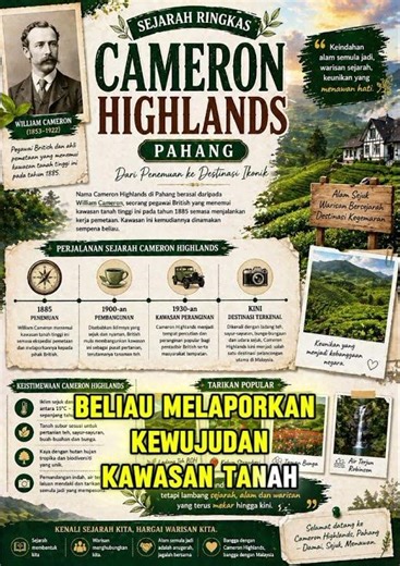 Sejarah Asal Usul Nama Cameroon Highland, Pahang, Malaysia
