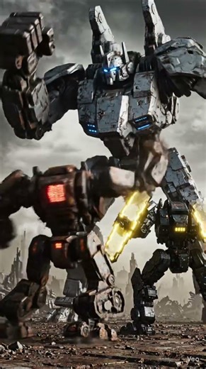 A small robot 🤖 fight with 2 big size of robots🤖 #futureframeai #aicreator #aishorts