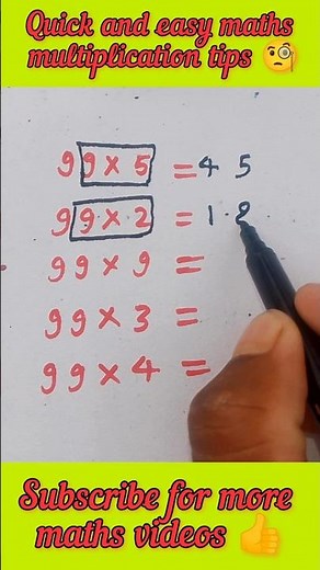 99 Multiplication Trick | Solve 99 × Any Number 🤯#shorts #viralvideo #mathematics #mathstricks