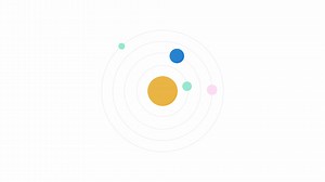 Animated solar system preloader. Planets around sun. Waiting process. 4K video footage with alpha channel transparency. Website loader. Colorful loading progress icon animation for web UI design