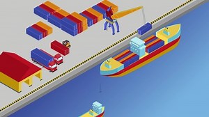 Container Ship Animation Crane Truck Loading Stock Footage Video (100% Royalty-free) 1066549198 | Shutterstock