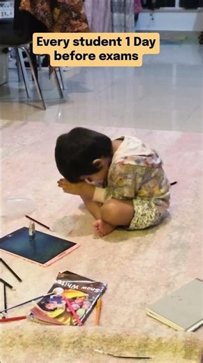 1 day before exams | student life | exam time | toddler study time #examlife