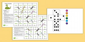 Snakes and Ladders Addition and Subtraction up to 20 Board Game
