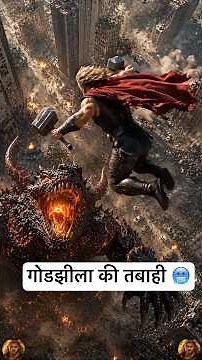 Godzila ka attack 😰 | थोर vs गॉडझीला | #thor