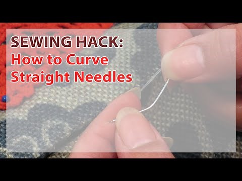 Sewing Hack: How to Curve Straight Needles