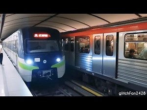 [Attiko Metro] Trains at Evangelismos Station in Athens, Greece - 2019