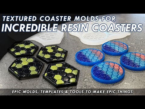 Textured Coaster Molds For Incredible Resin Art Coaster Sets - DIY Epoxy Resin Coasters