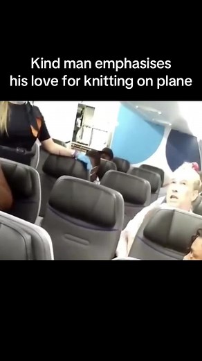 Kind Man Shares Knitting Passion While Flying