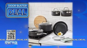 5.8K views | Save on a Cuisinart 9-piece hard anodized cookware set for 70% off in "Extra's" Real Deal!  Head to MorningSave.com/ExtraTV to shop all our deals now! | Extra | Facebook