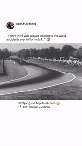 F1 Chill Guy 🏎️ on Instagram: "Rest in Peace, von Trips (and 15 spectators) 😭🕊️ Tragedy at the 1961 Italian Grand Prix, when Wolfgang von Trips found himself in a fierce competition for the Formula One World Drivers’ Championship against his teammate Phil Hill. Unfortunately, on the second lap of the race at Monza, von Trips’ Ferrari collided with Jim Clark’s Lotus near what is currently known as Curva Alboreto. The impact caused his car to become airborne, crashing into a side barrier. Tragi