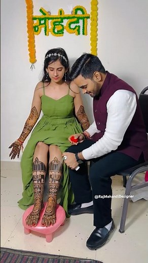 दुल्हन की मेहंदी का रंग इतना गहरा 🤩 #bridalmehndi #dulhanmehndi #rajmehandidesigner #mehndi #henna