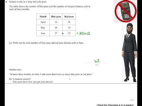 2025 June F P1 Q6) 2 way-tables