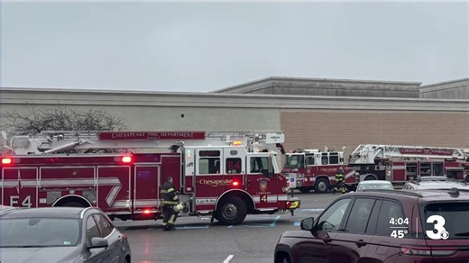 Parts of Greenbrier Mall closed for the rest of Tuesday after fire breaks out in store