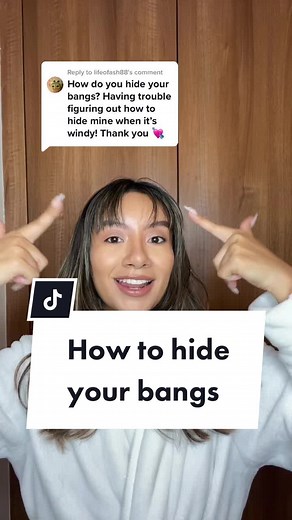 Replying to @lifeofash88 for those days when you dont feel like styling your bangs #hairtok #hairbangs