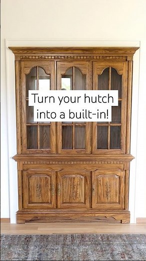 I put my mom’s China cabinet inside a wall 😀 Now she has a unique kitchen built-in! #diykitchen